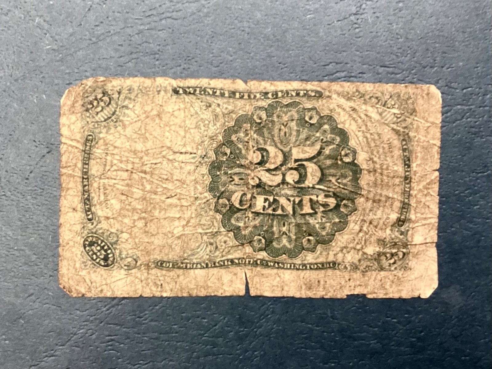 ~ 25 CENTS FIFTH 5TH ISSUE US FRACTIONAL CURRENCY - WALKER - FREE US SHIPPING