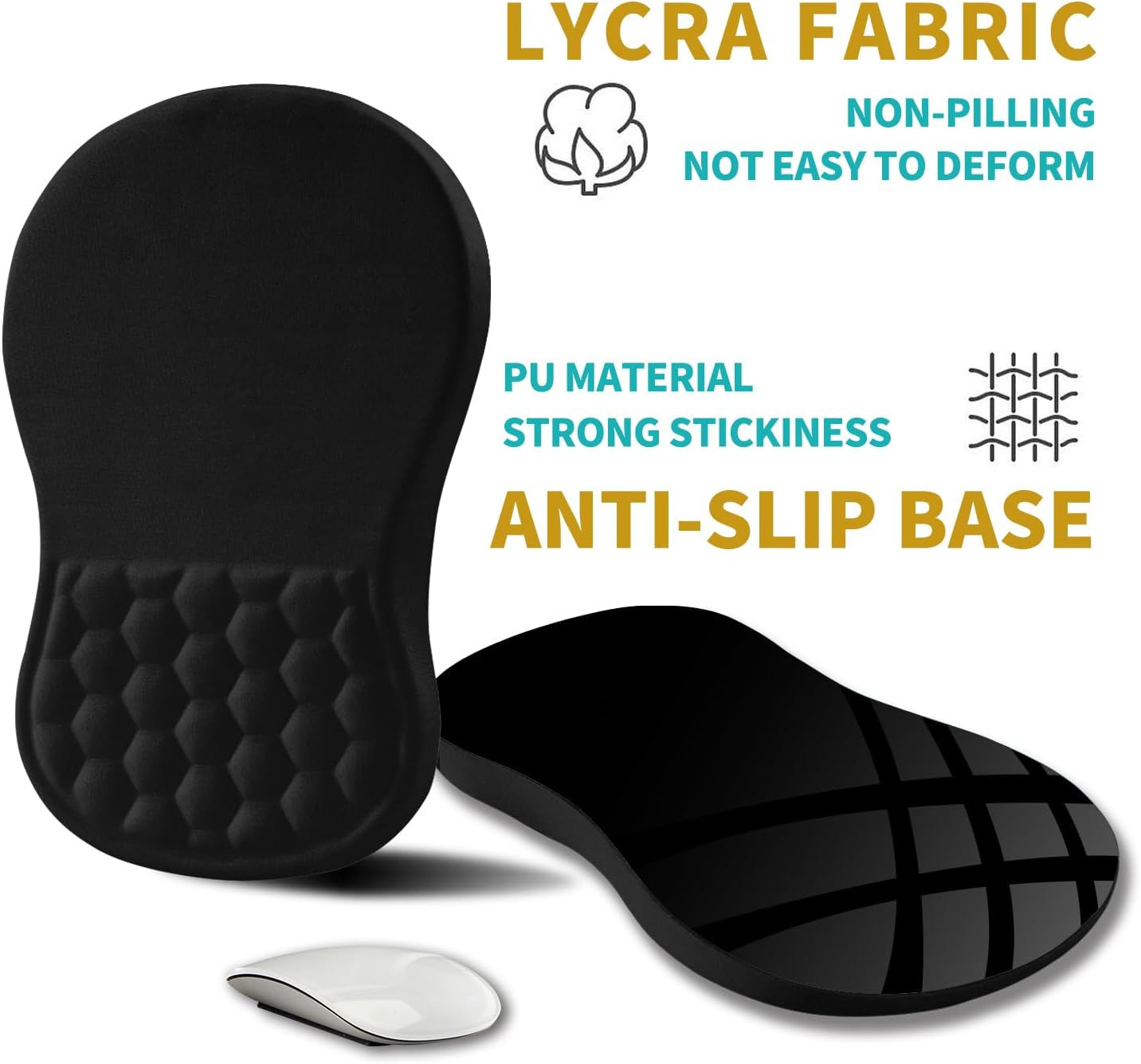 Ergonomic Mouse Pad Wrist Support, Wrist Rest Mousepad for Carpal Tunnel Pain Re