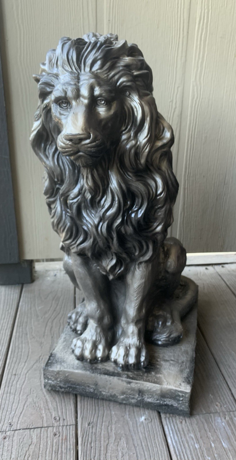 LATEX RUBBER MOLD + Fiberglass casing Large Lion H. 23” YKM-5119A Made In USA