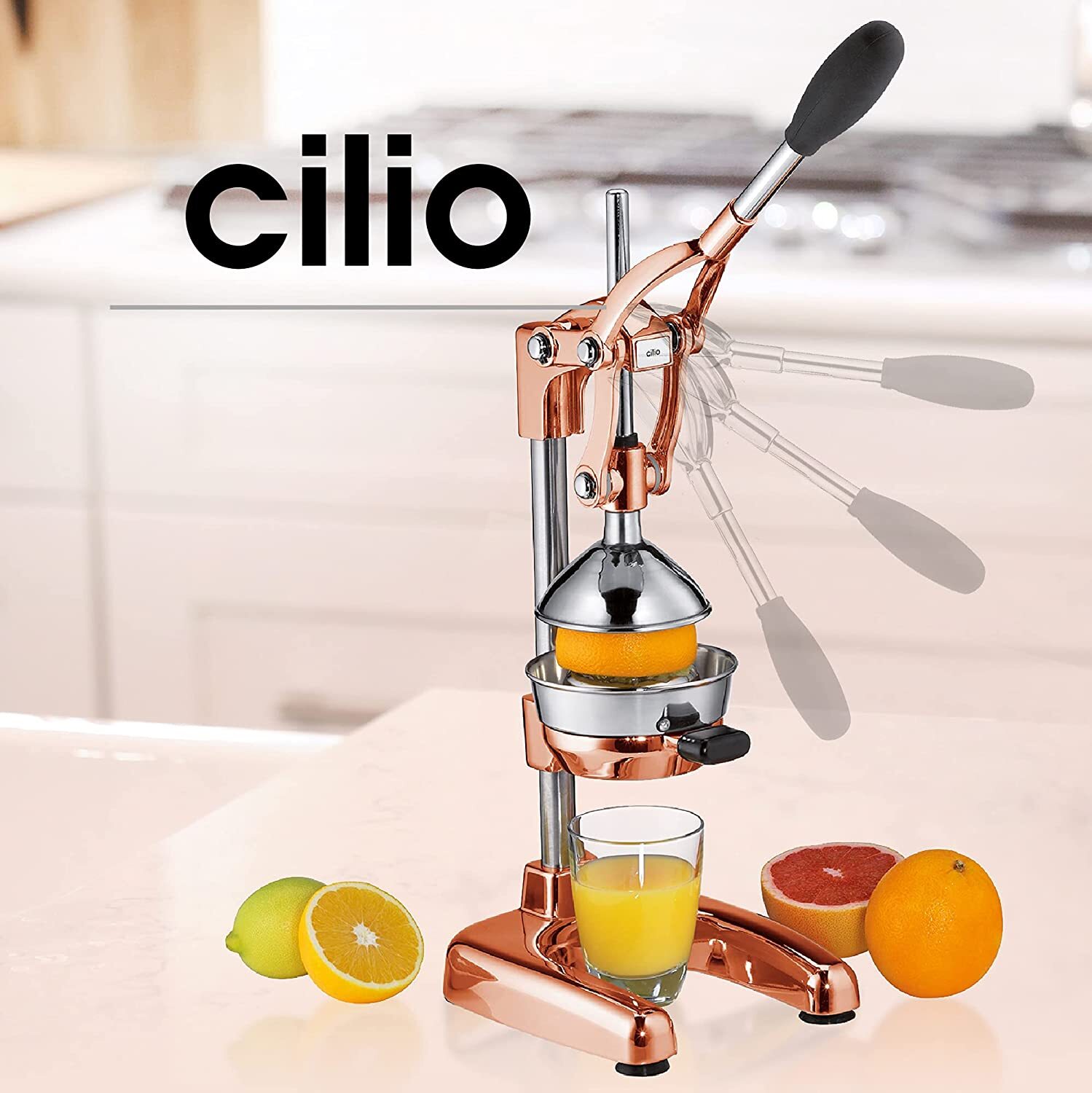 Cilio Commercial Grade Citrus Press Juicer, Copper