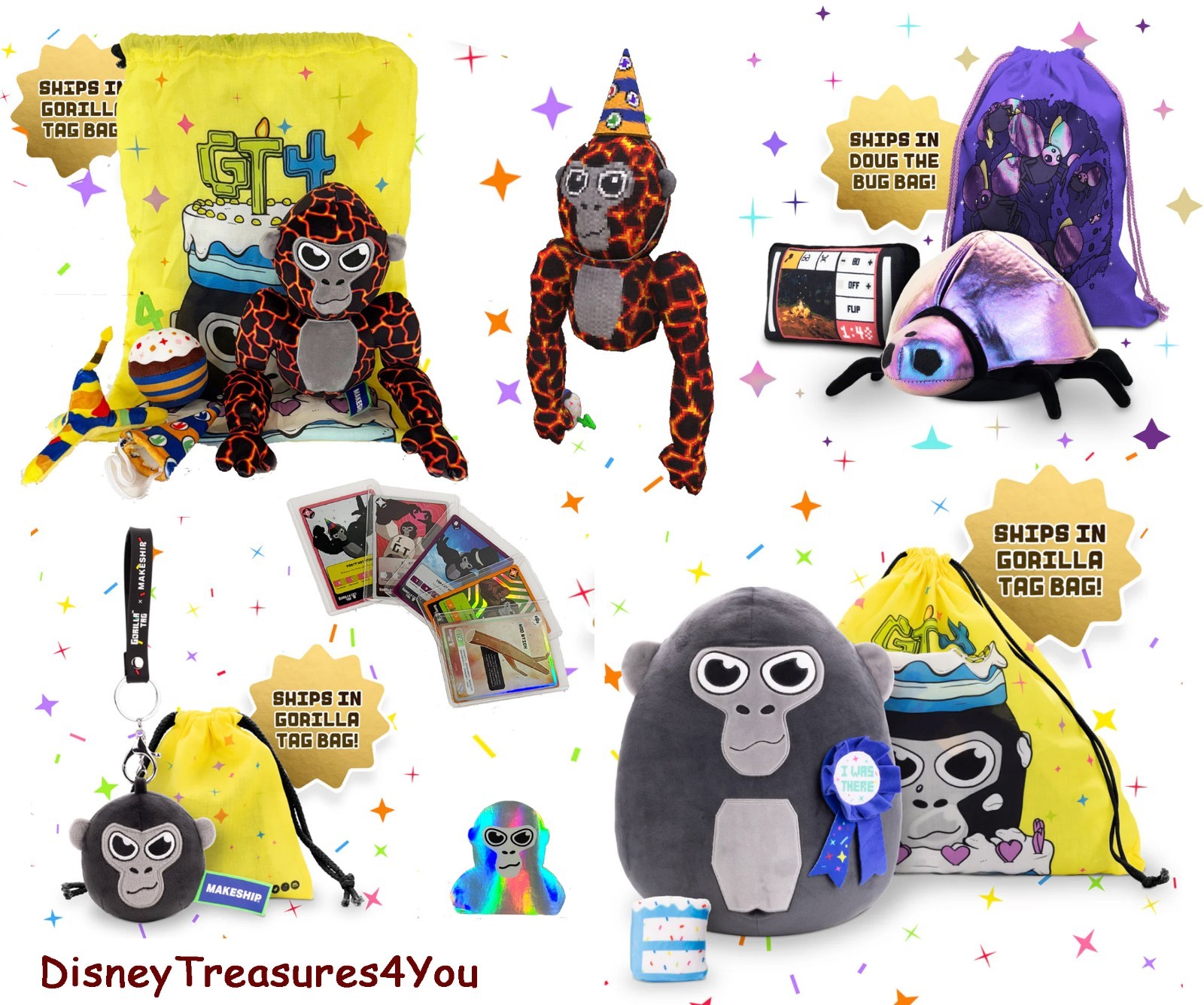 Official Makeship Gorilla Tag Monke Birthday Plush Meta Code Keychain Axiom Rare