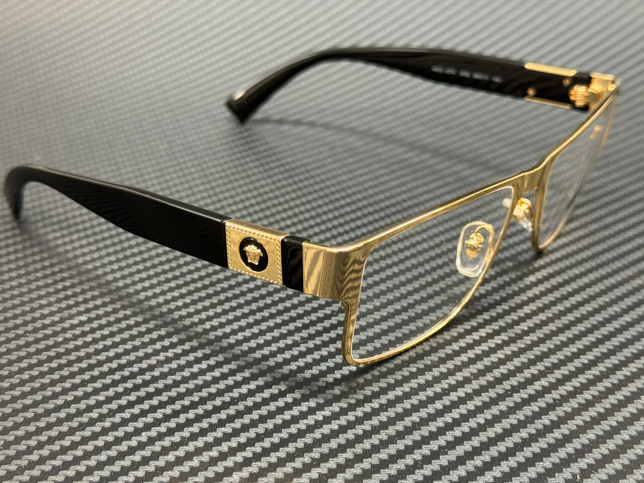 VERSACE VE1274 1002 Gold Black Men's 57 mm Eyeglasses