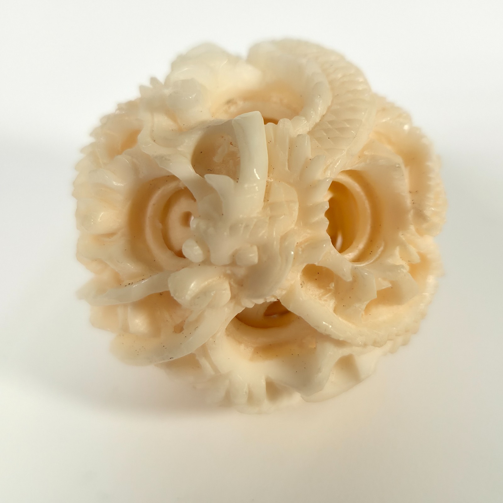 Small 1-1/4" Chinese Carved 3-Layer Dragon Ball