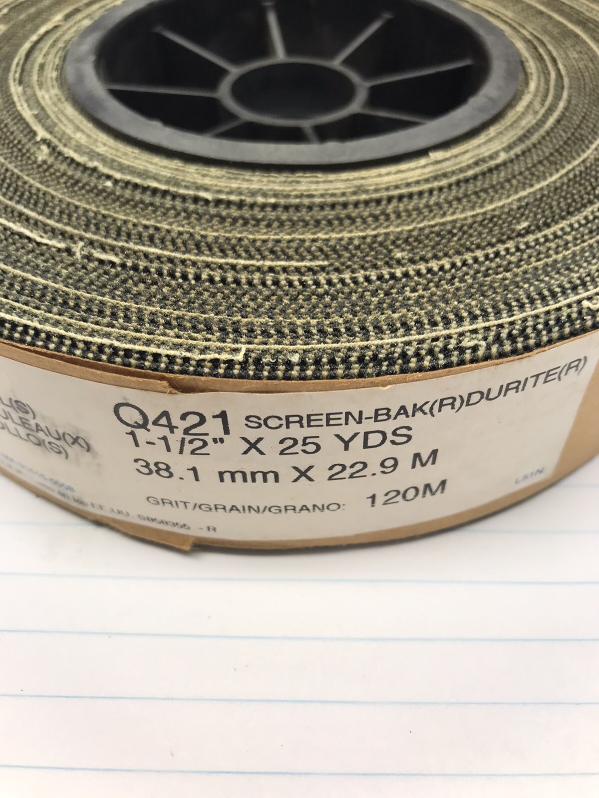 NORTON #66261107270 Q421 120M GRIT 1-1/2 x 25 yds. TAPE ROLL (loc stk)