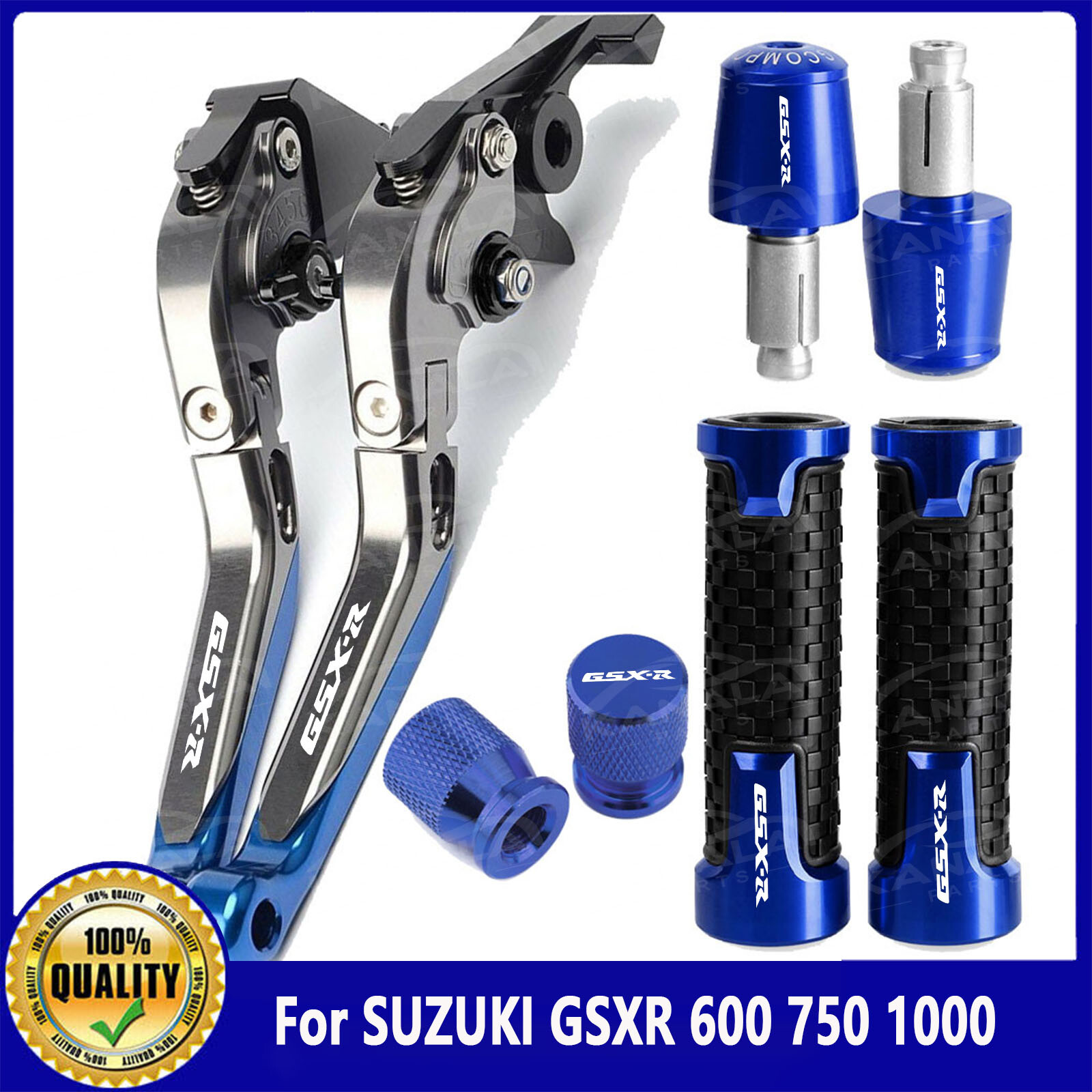 For SUZUKI GSXR 600 750 1000 CNC Motorcycle Brake Clutch Levers Handle Grips Cap