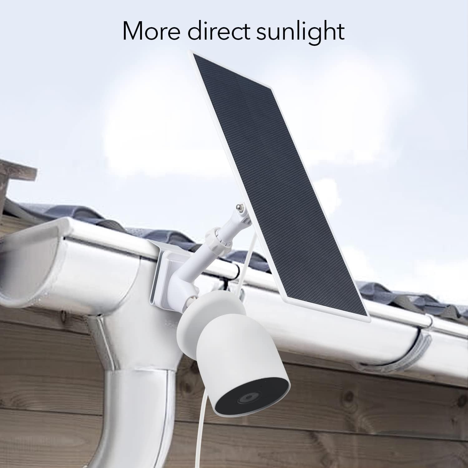Wasserstein 2-in-1 Gutter Mount for Camera and Solar -Google Nest Cam (Battery)