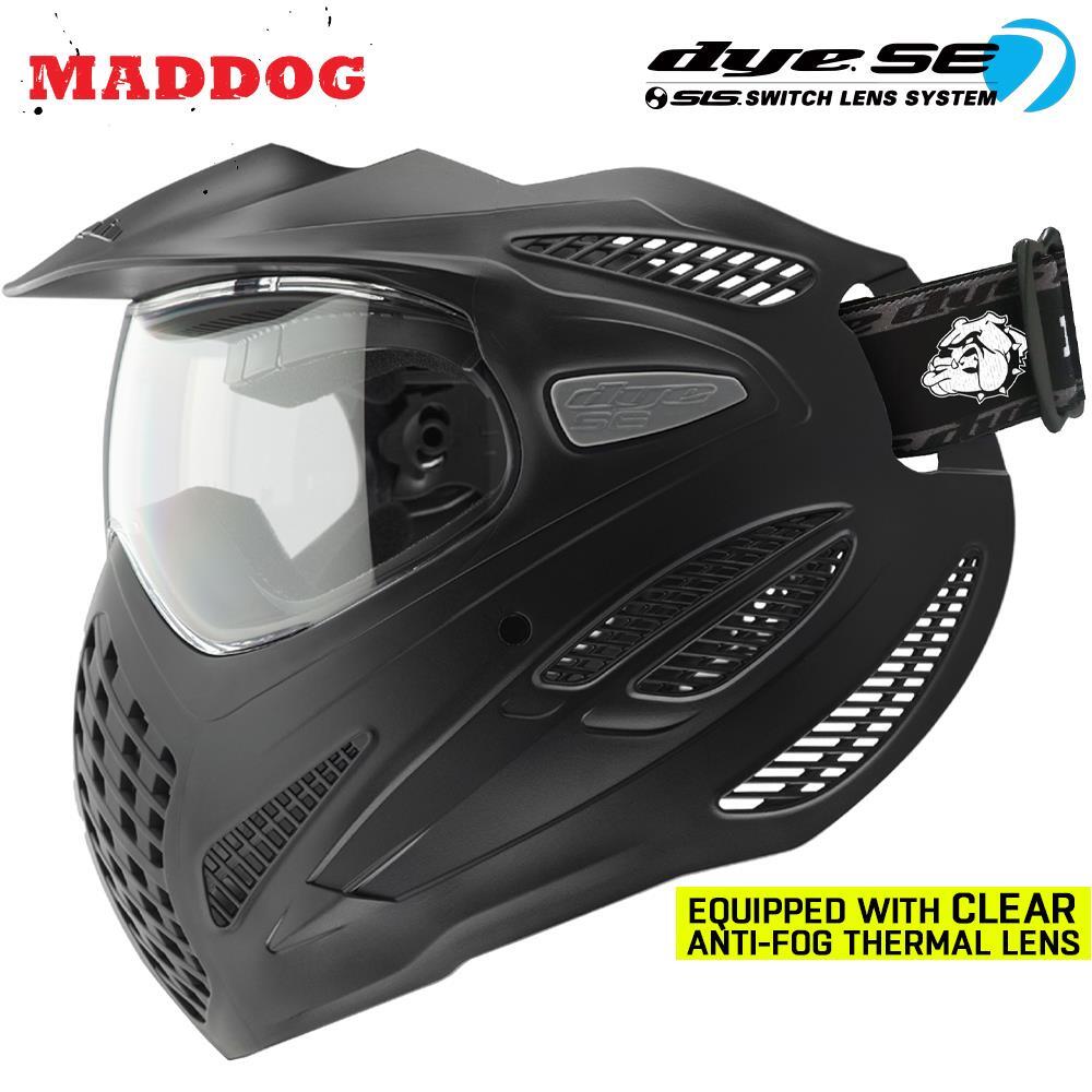 CLEARANCE Maddog Dye SE Anti-Fog Thermal Paintball Mask Goggle Clear Lens