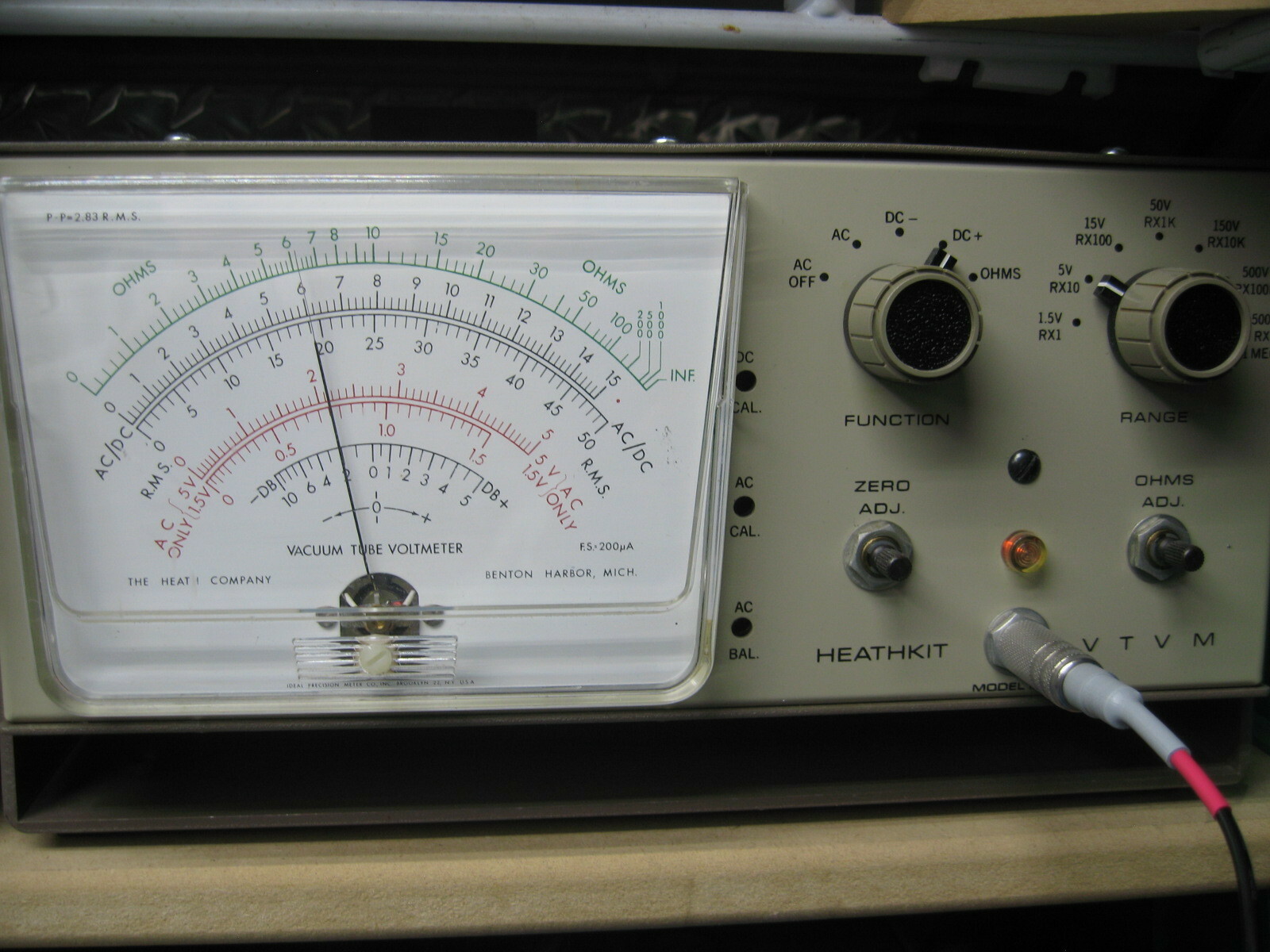 VTVM RF Probe - Low Voltage - B&K/Eico/Knight/RCA/Paco Meters & More