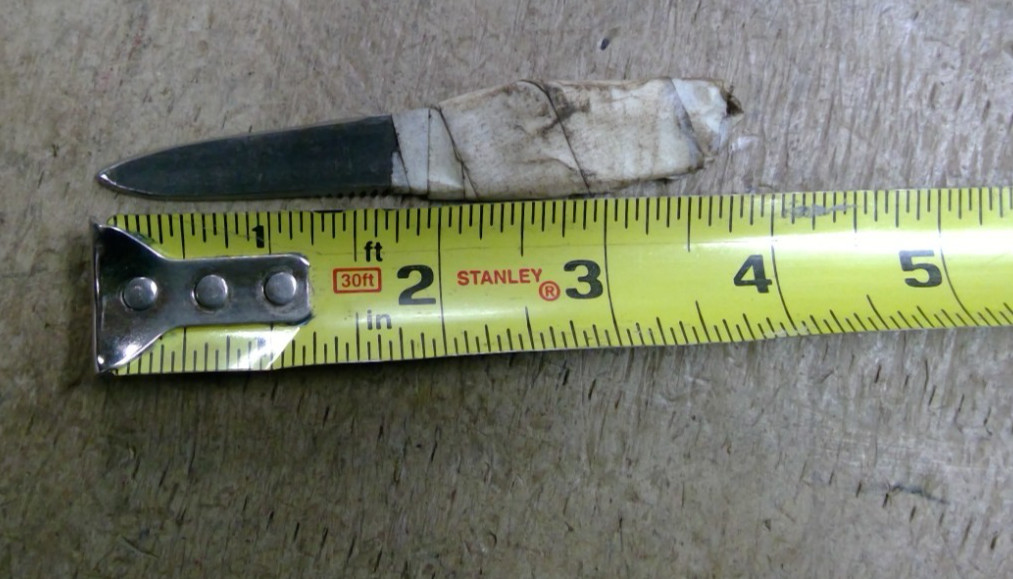 Vintage prison style shank shiv knife 4"