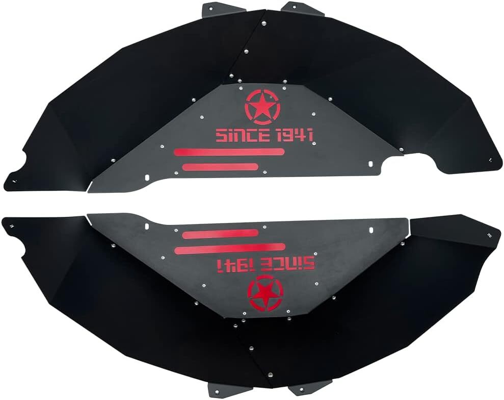 Front & Rear Inner Fender Liners for 2007-2018 Jeep Wrangler JK & JKU Unlimited