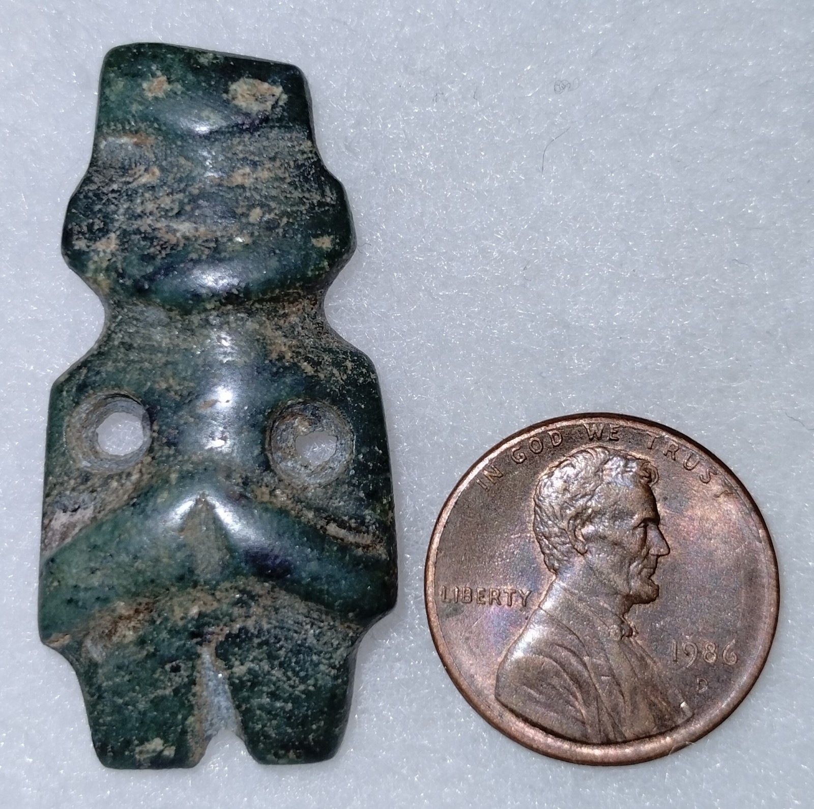 Mezcala Pre-columbian Mesoamerican Stone Figure Pendant Bead