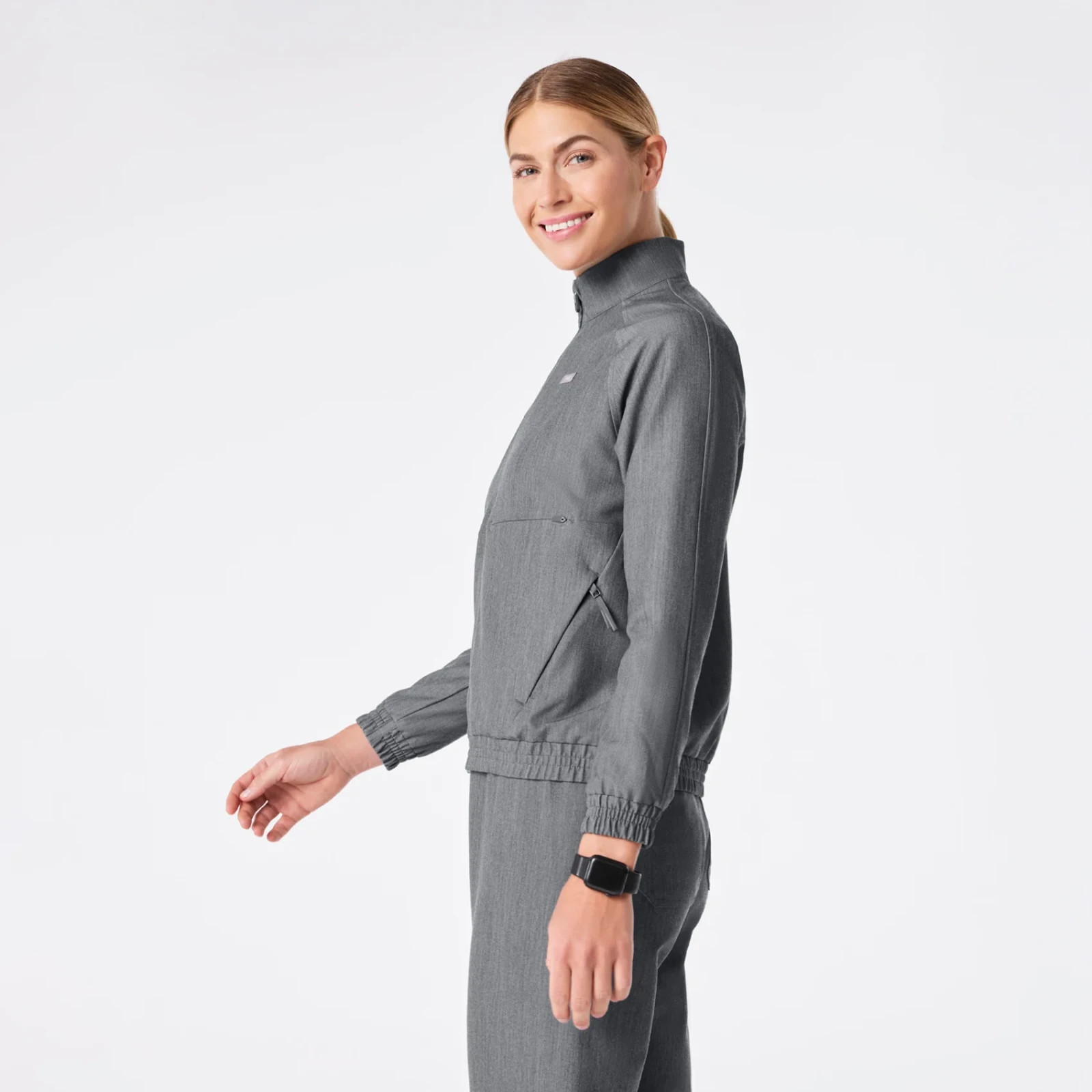 FIGS Womans Sydney Scrub Jacket Graphite --Select Size--