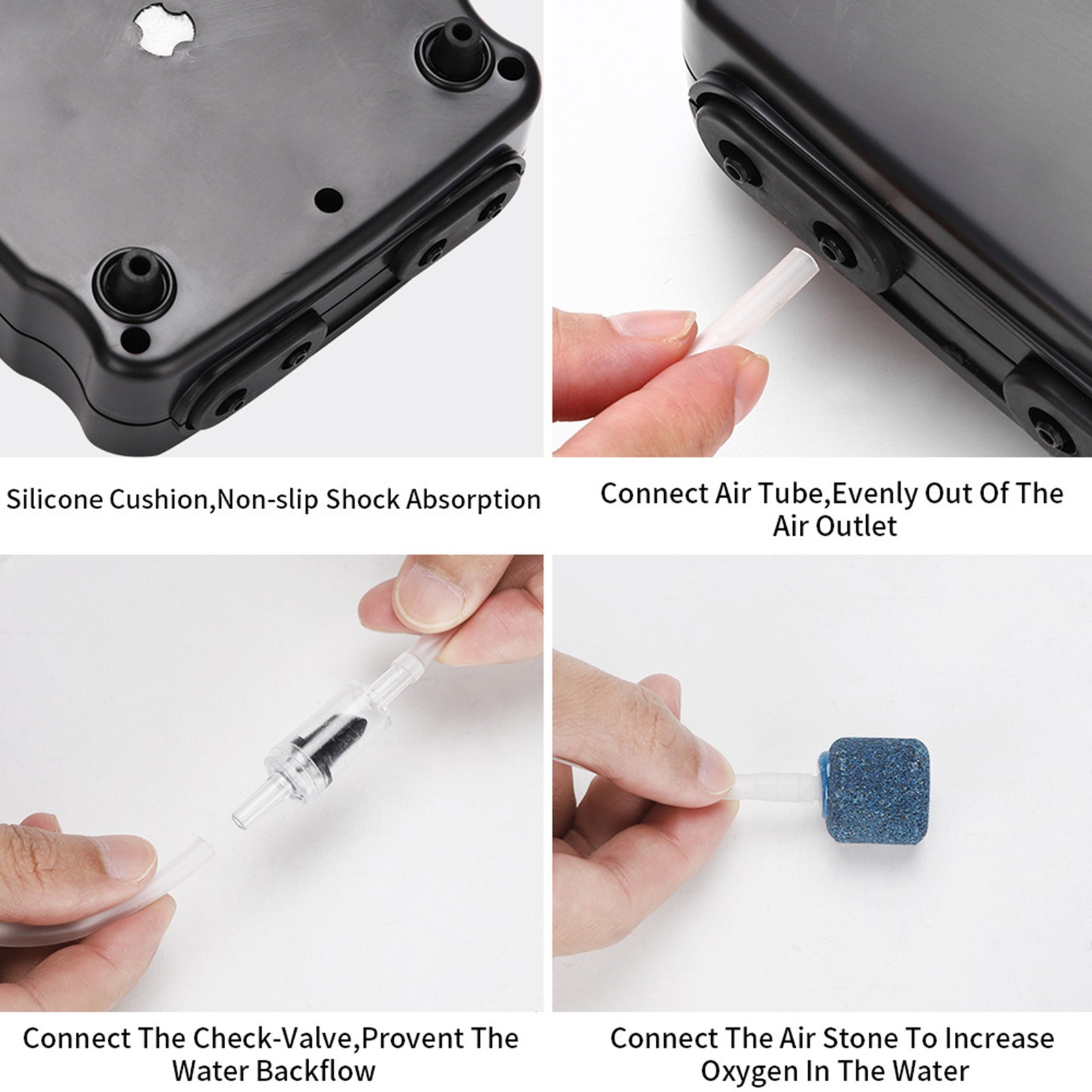 100 Gallon 10W Adjustable Silent Oxygen Air Pump for Aquarium Fish Tank 40 inch