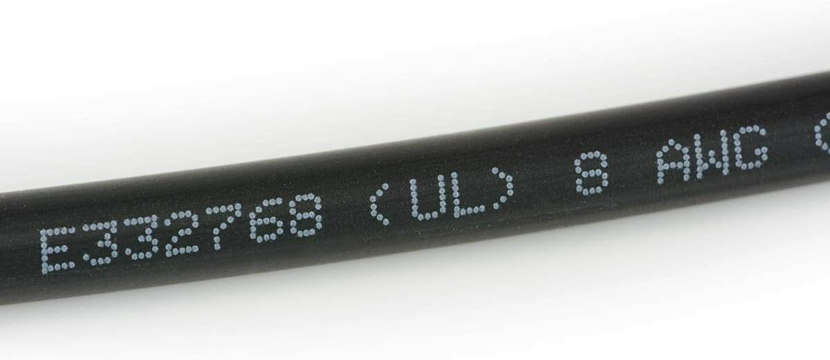 TEMCo 8 AWG Solar Panel Extension Cable - 100 Feet Black + 100 Feet Red