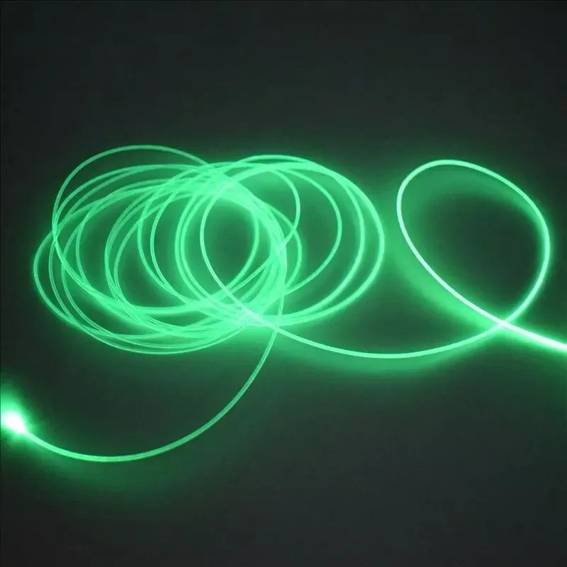 Transparent Super Bright Solid Core Side Glow Optic Fiber 1.5~12mm Thick Cable