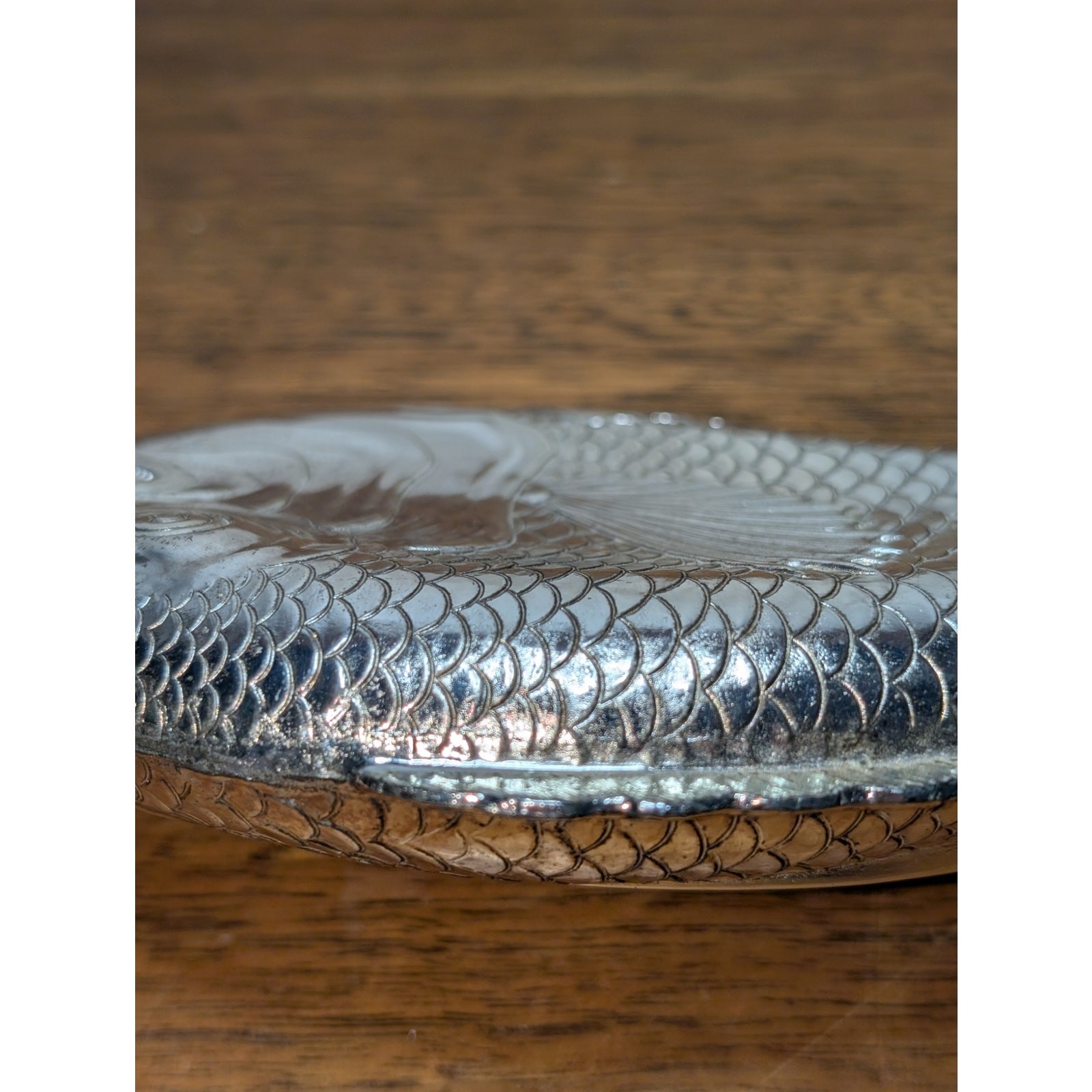 Vintage TOWLE Silverplate Fish Liquor Flask 6"