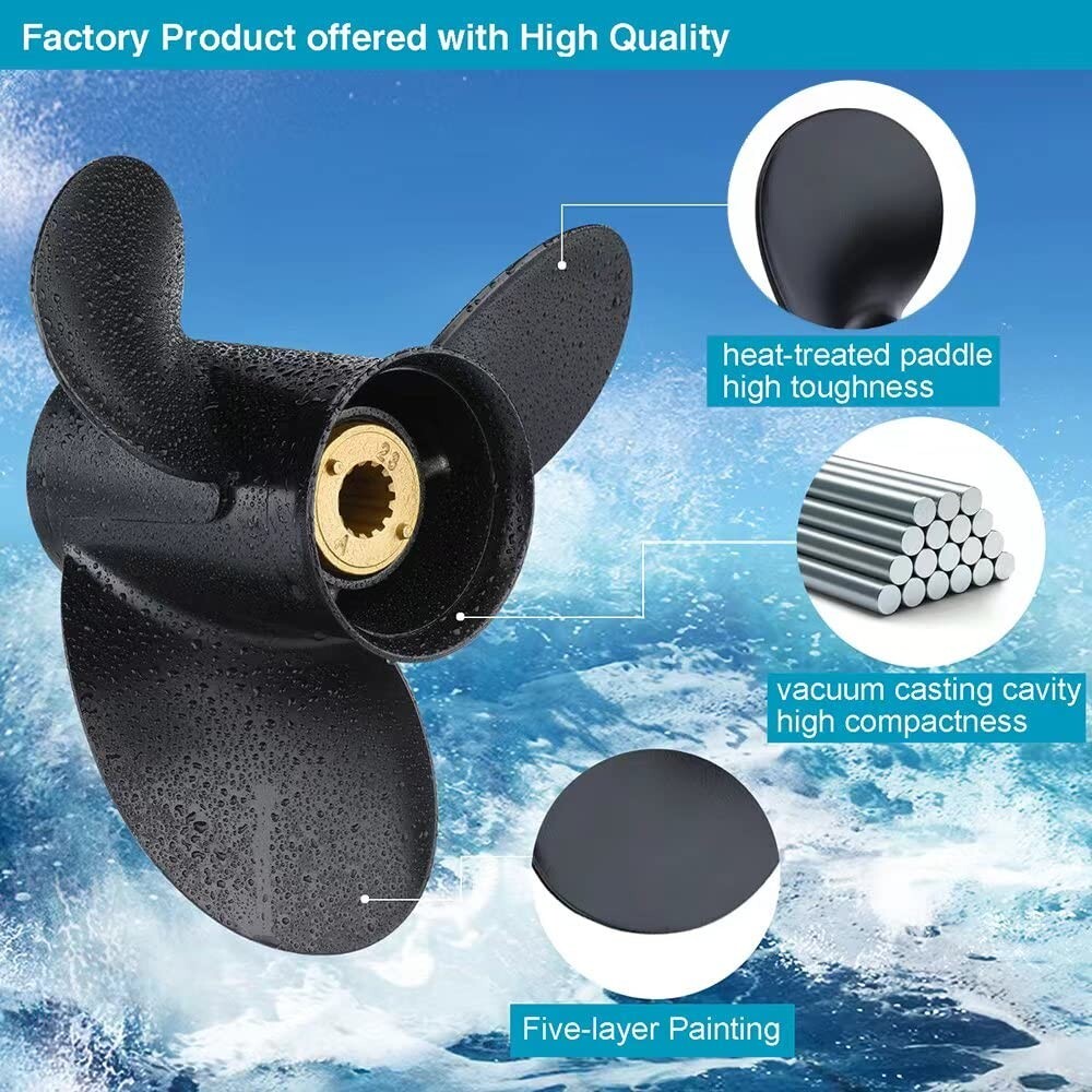 10 3/8x14 Mercury propeller 13 Spline 48-816706A45 Fit Mercury 25-70 HP,RH