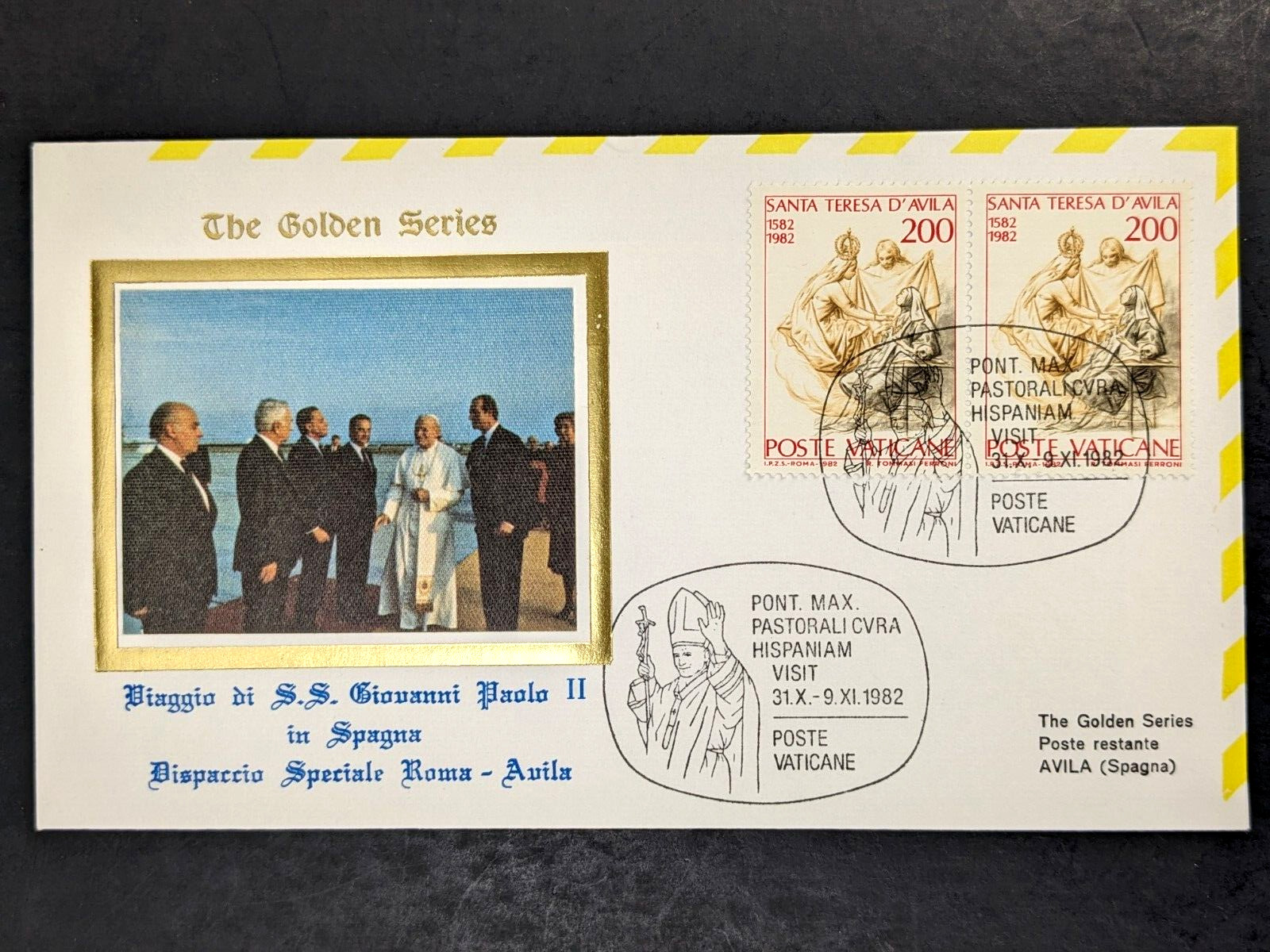 Pope John Paul II, The Golden Series Trip to Spain, 18 Covers Plus Stamps