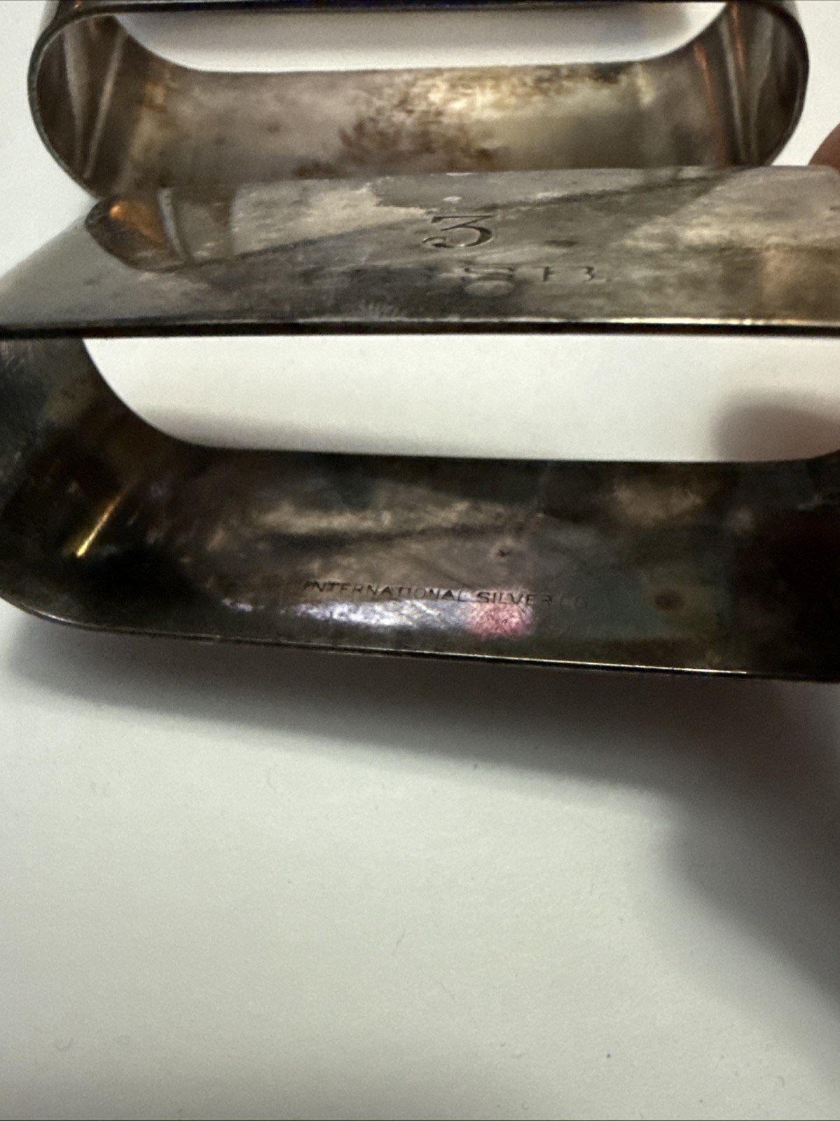 Rare Lot Of 7 INTERNATIONAL SILVER CO. USSB (US SHIPPING BOARD) NAPKIN RINGS