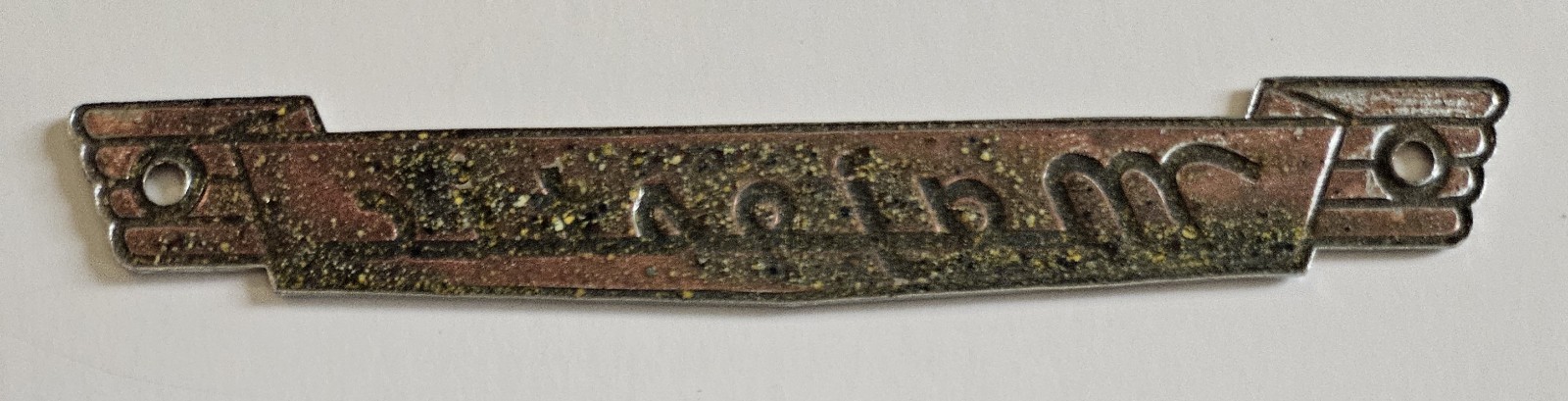 Vintage MAJESTIC Metal Name Plate Sign Tag Machine Appliance? Unused