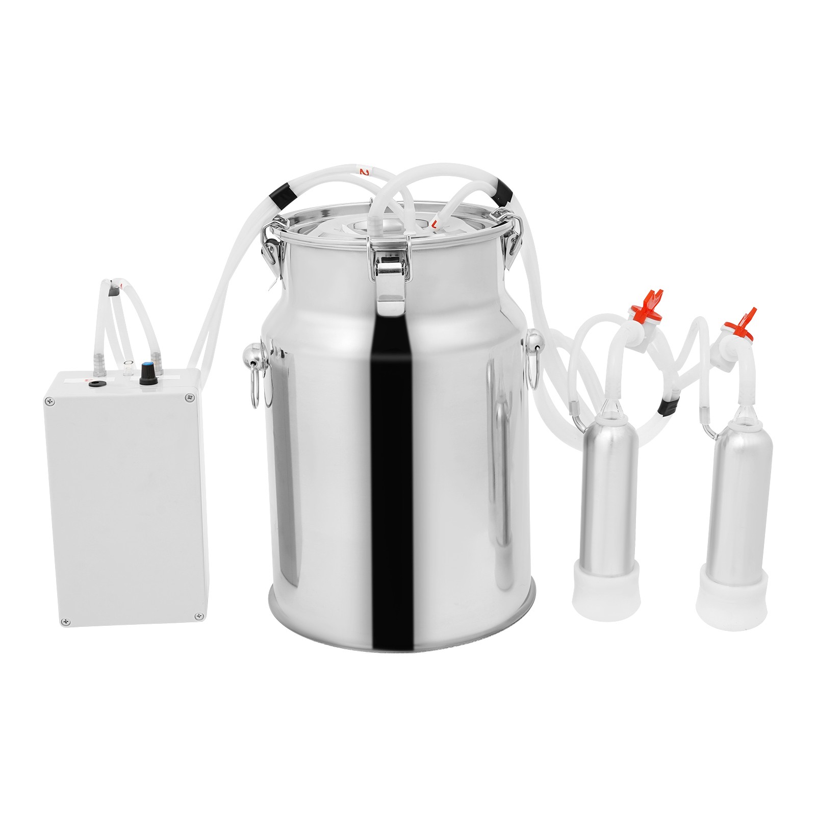 Pulsation Electric Cow Milking Machine Milking Equipment 10L Stainless Steel