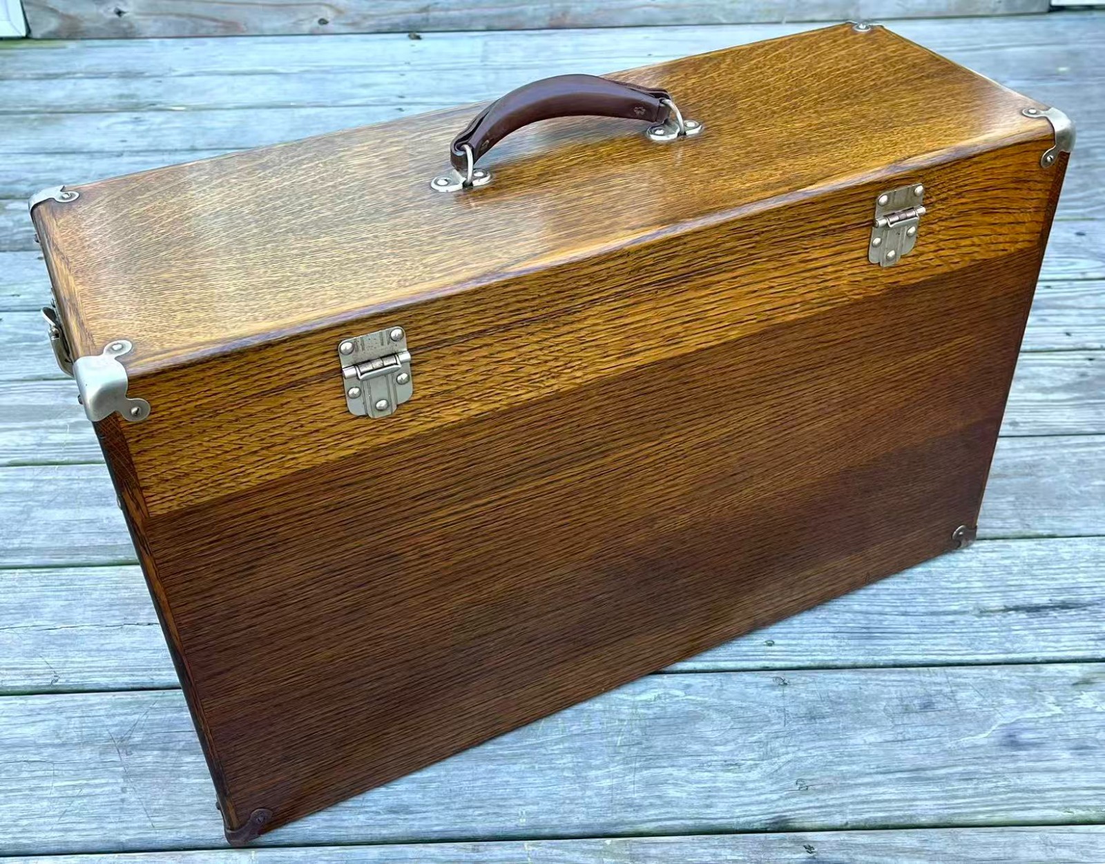 Vintage H. Gerstner & Son 11 Drawers Oak Wood Machinist Tool Chest Box Model 052