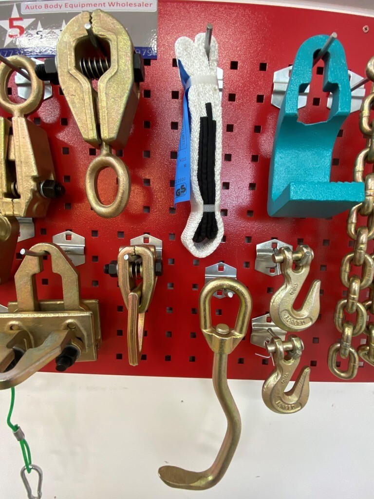 SET#55 - 16 PIECE HEAVY DUTY AUTO BODY FRAME MACHINE PULLING TOOLS AND CLAMPS