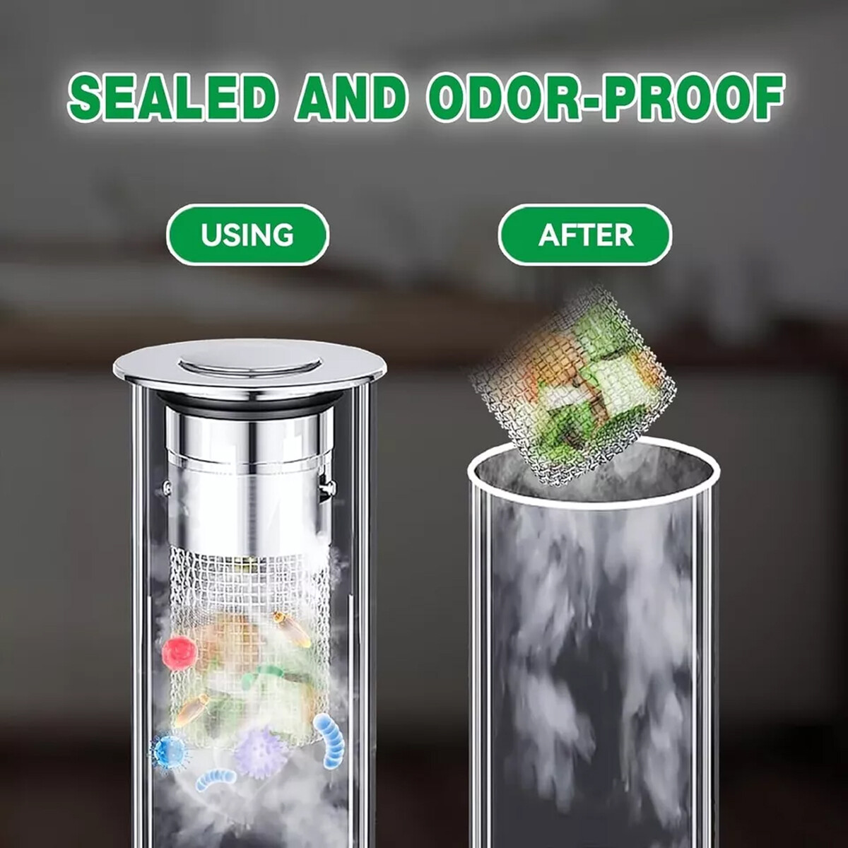 2 Pcs Bathroom Sink Stopper Hair Catcher Bathroom Pop Up Sink Drain Filter