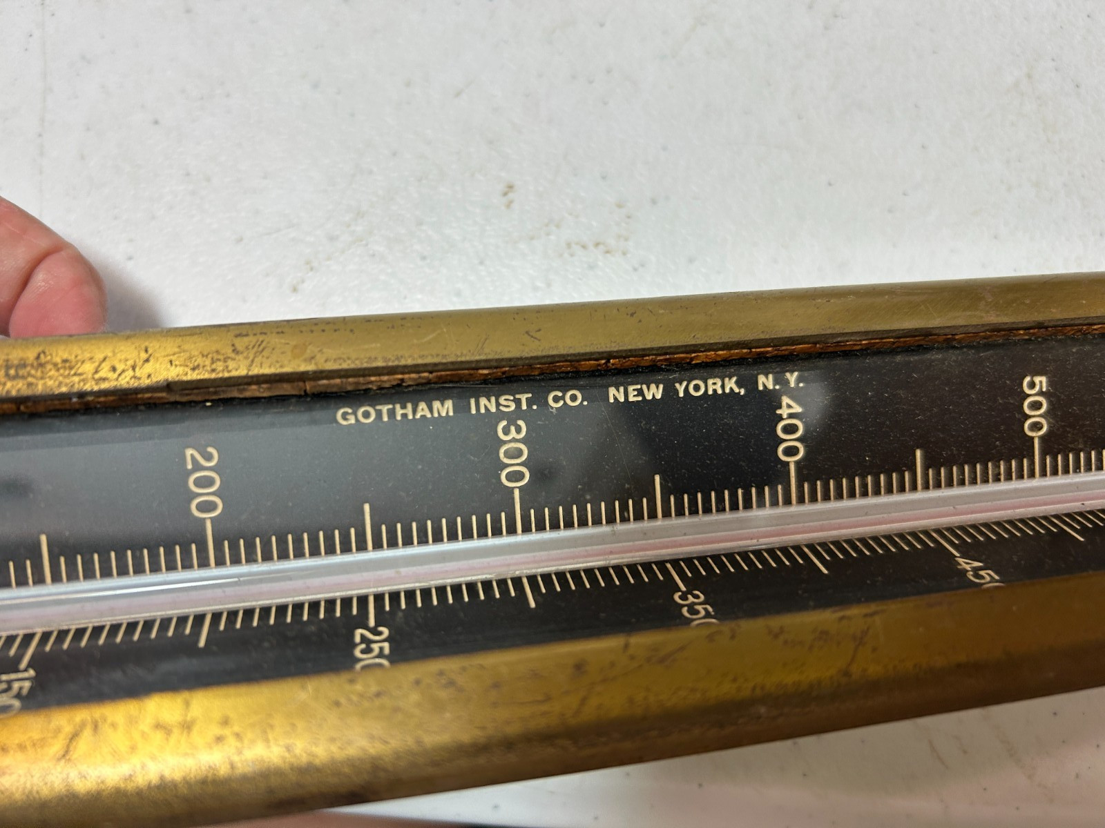 Antique Steam Boiler Steampunk Thermometer Gotham Industrial, 550 F Cast Bronze