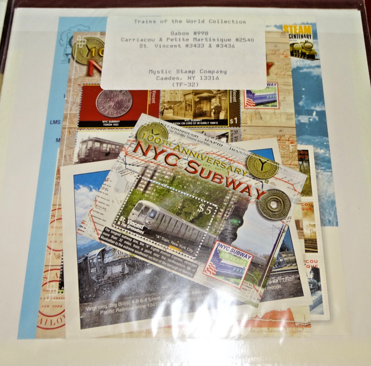 Trains of the World Stamp Collection Four(4) Sets Mystic Stamp "Mint"