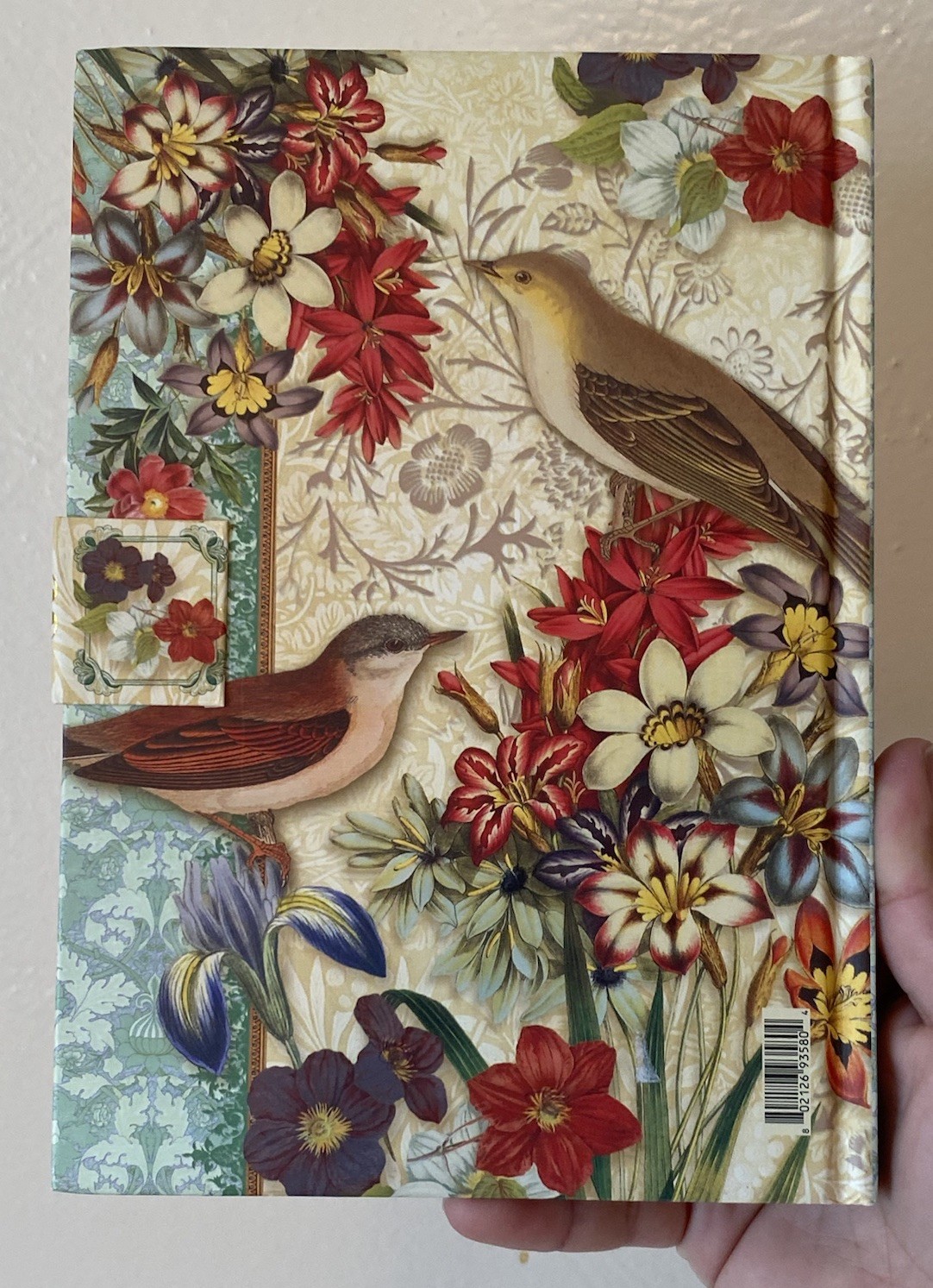 Punch Studio Boutique Brooch Journal Bluethroat Bird & Postcards Diary Notebook