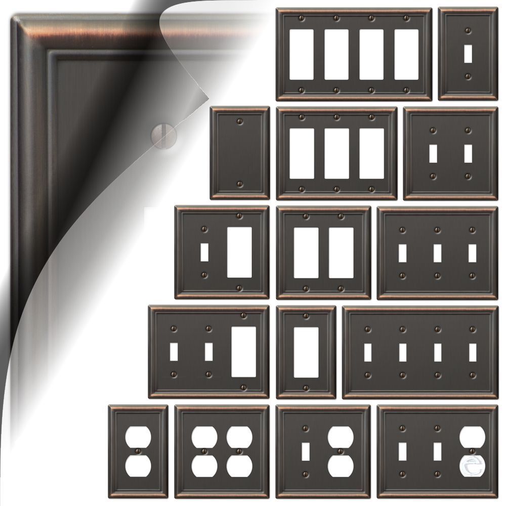 Bronze Switch Plate Cover Chelsea Oil Rubbed Wallplate Toggle Outlet Rocker GFI