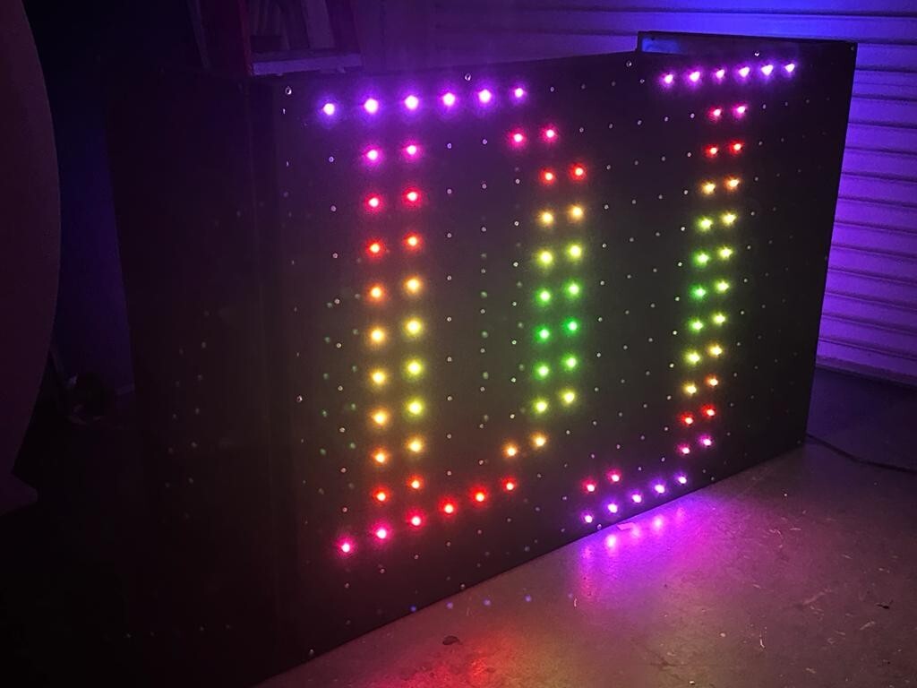 LED DJ Booth Programable. Foldable Multicolors LED.