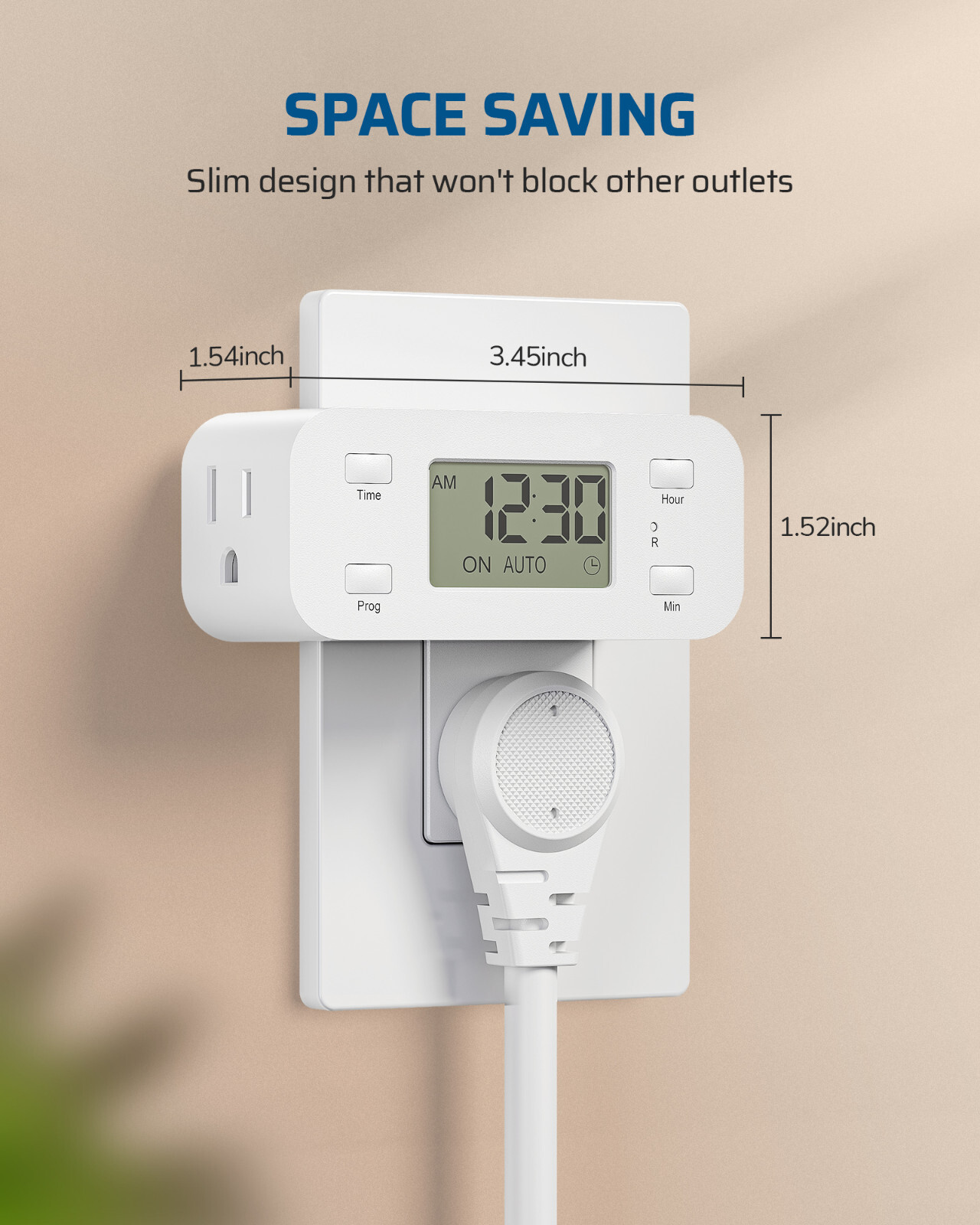 DEWENWILS 2 Pack Digital Timer Outlet 24H Programmable Digital Outlet Timer