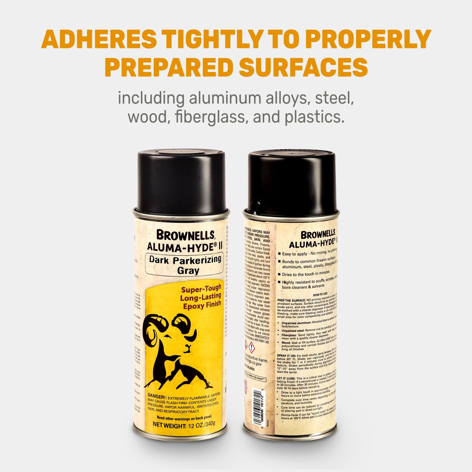 Brownells Aluma-Hyde II Firearm Finish Spray Coating Dark Parkerizing Gray