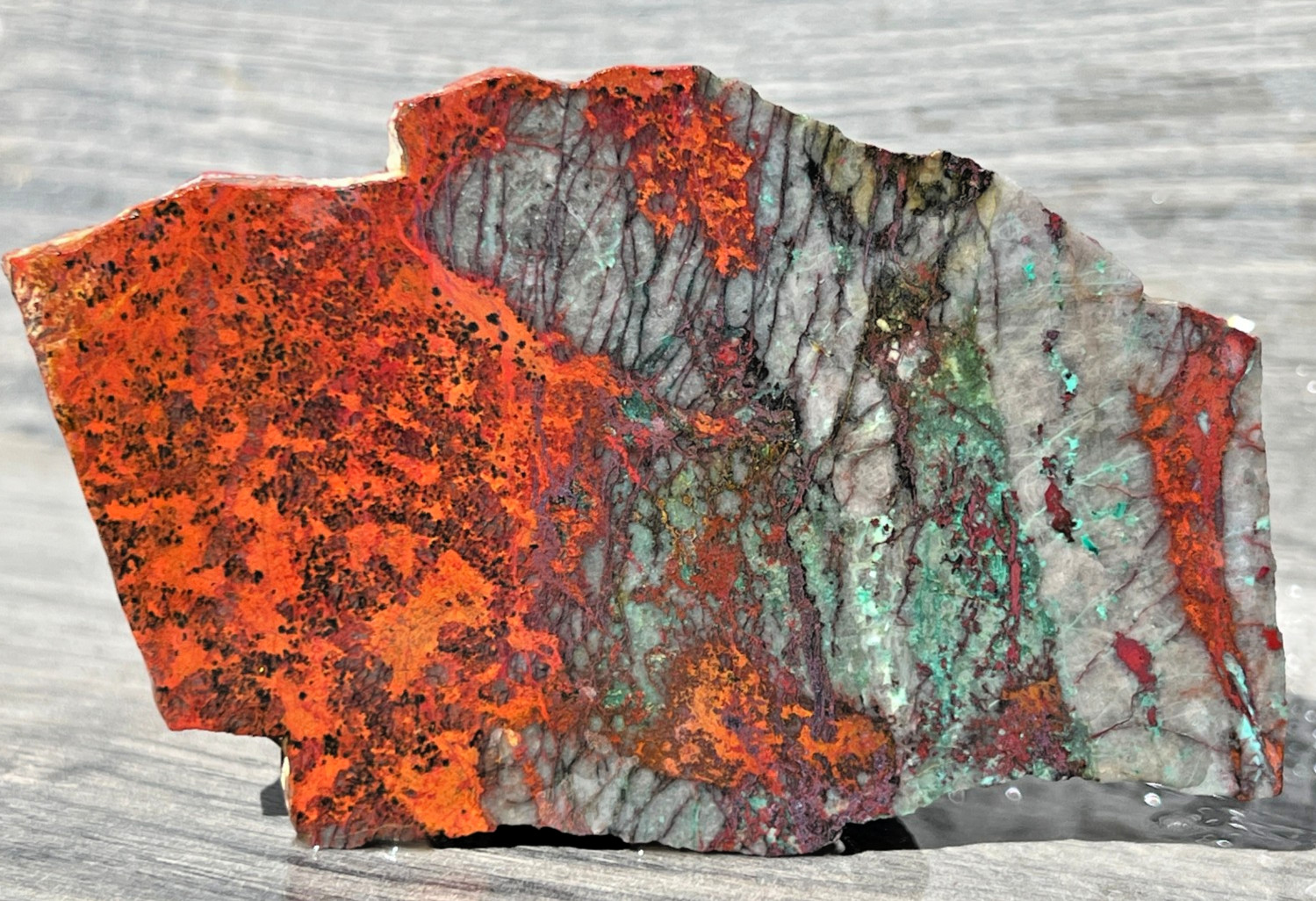 Sonora Sunrise Sunset Chrysocolla Cuprite 4.25"x2.5" Lapidary Rough Slab S2
