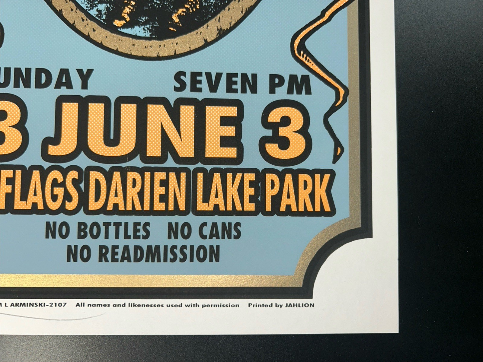 2001-BLACK CROWES/OASIS SILKSCREEN POSTER-MARK ARMINSKI-SIGNED/MINT