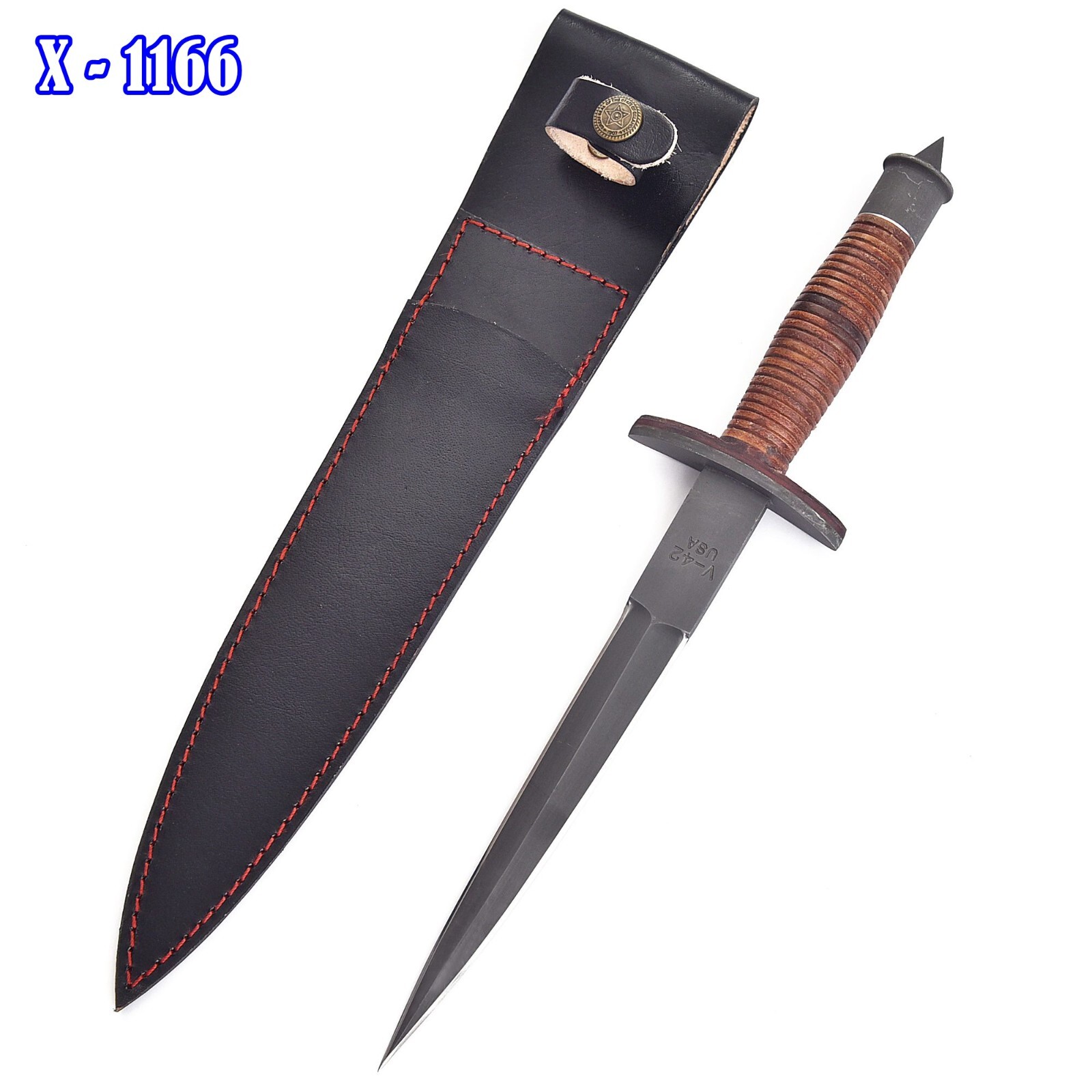 Vintage CASE V-42 Dagger US Special Forces WWII Dagger Knife Double Edge Blade