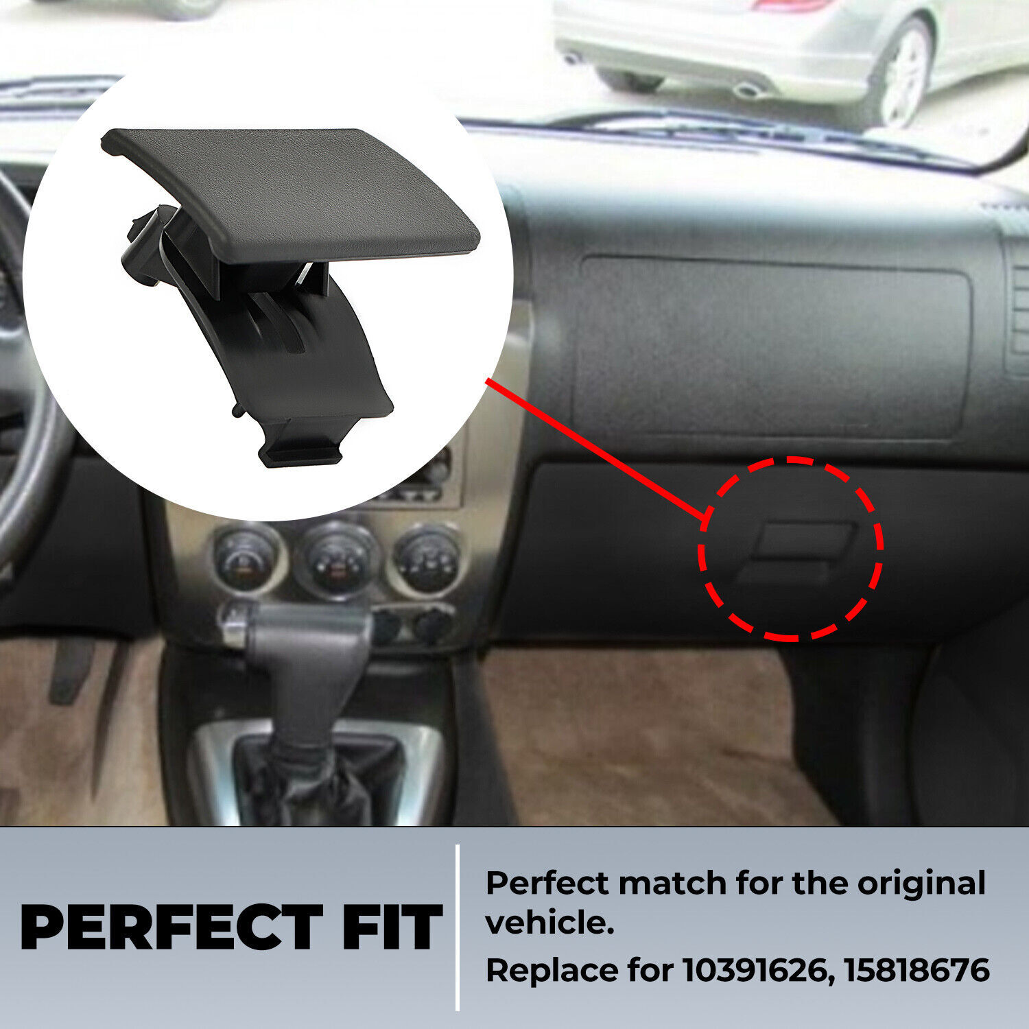 For Chevy Colorado GMC Canyon Hummer H3 Glove Box Latch Handle Black 2004-2012