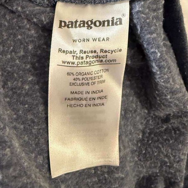 Patagonia Organic Cotton Long Sleeve Crewneck Pullover Shirt Men's Blue