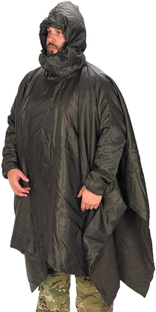 Snugpak Poncho Liner Black Water Repellent Lightweight Hooded One Size  NWT
