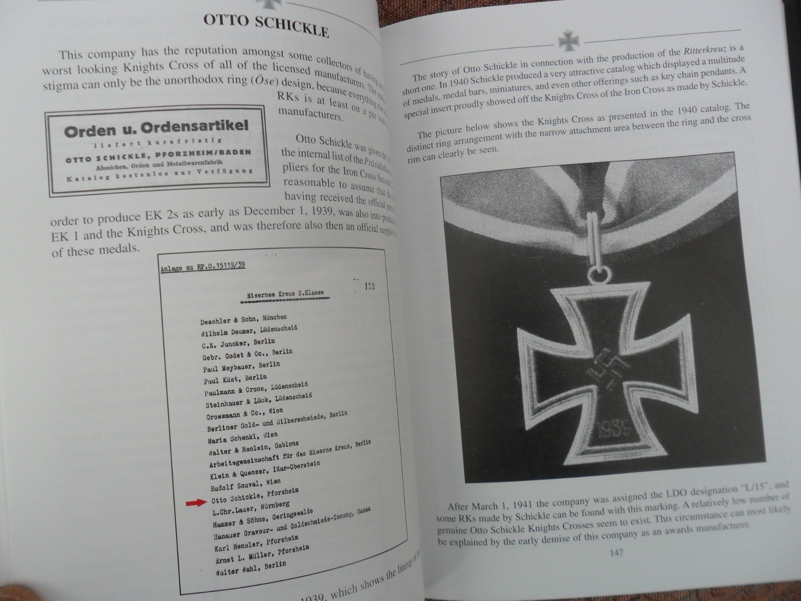Book WWII The Knights Cross of the Iron Cross heavily Illustrated.