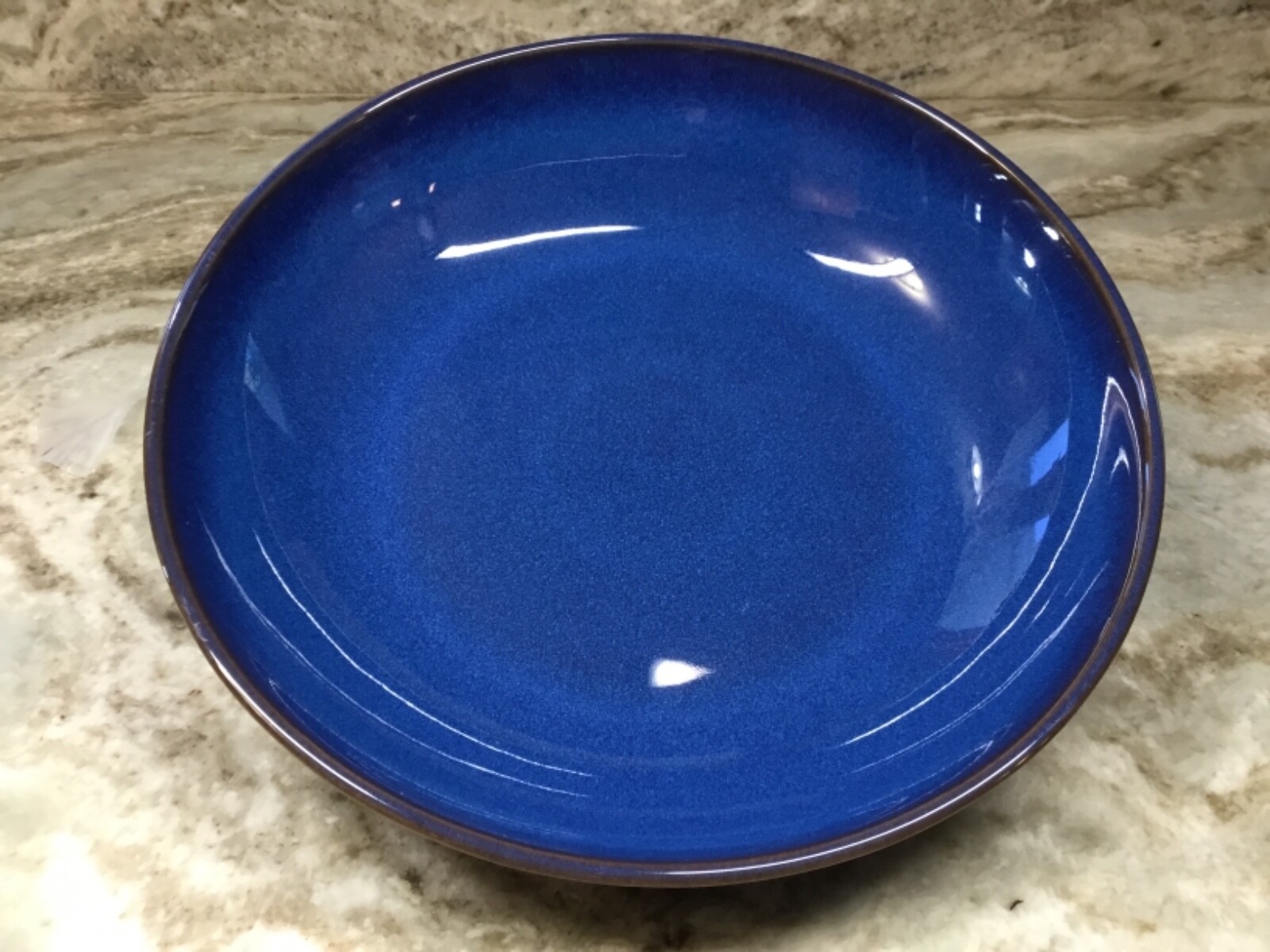 Large Pasta Bowls Denby Imperial Blue. Set Of 2 Made In England. New.