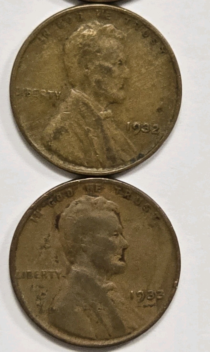 1323133P283 PHILLY MINT KEY DATE TRIO 1931-1933 WHEAT PENNIES LINCOLN CENT COINS