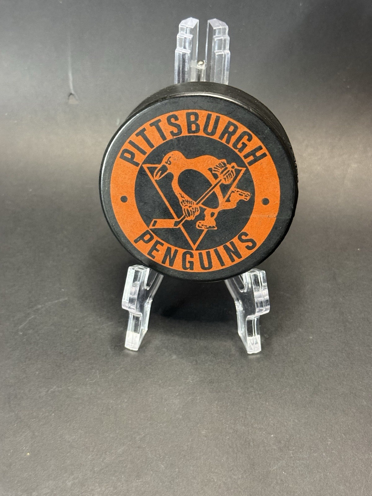 Vintage Pittsburgh Penguins 1970s DUKE BEER HOCKEY PUCK