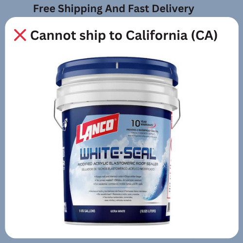 ELASTOMERIC ROOF SEALER 5 Gallon White Coating Waterproof Rubberized Cool RV