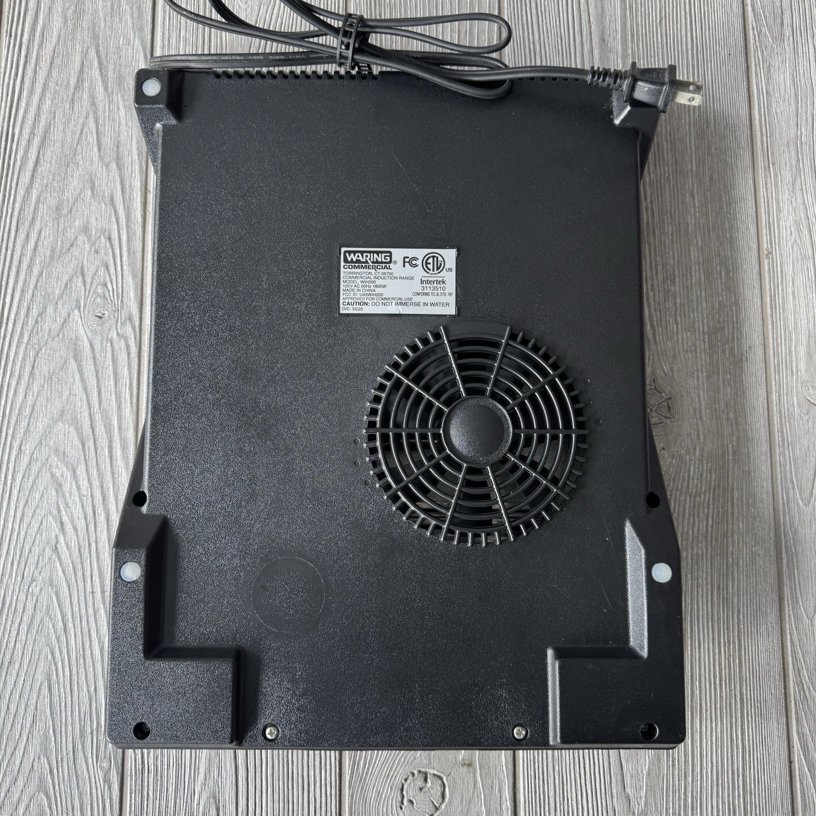 Waring Commercial WIH200 Single Induction Range Hot Plate Burner Timer Power Set