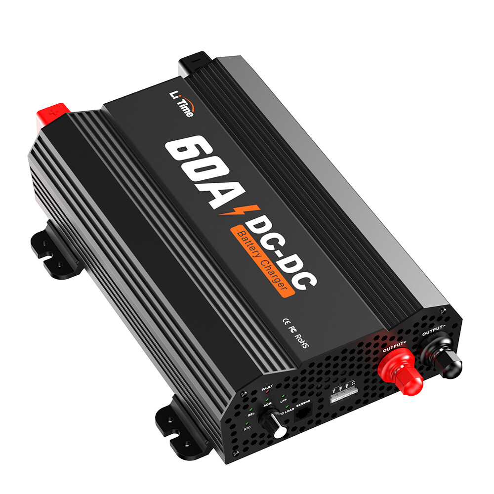 LiTime 12V 60A DC to DC Battery Charger for 12V LiFePO4 SLA Gel AGM Battery