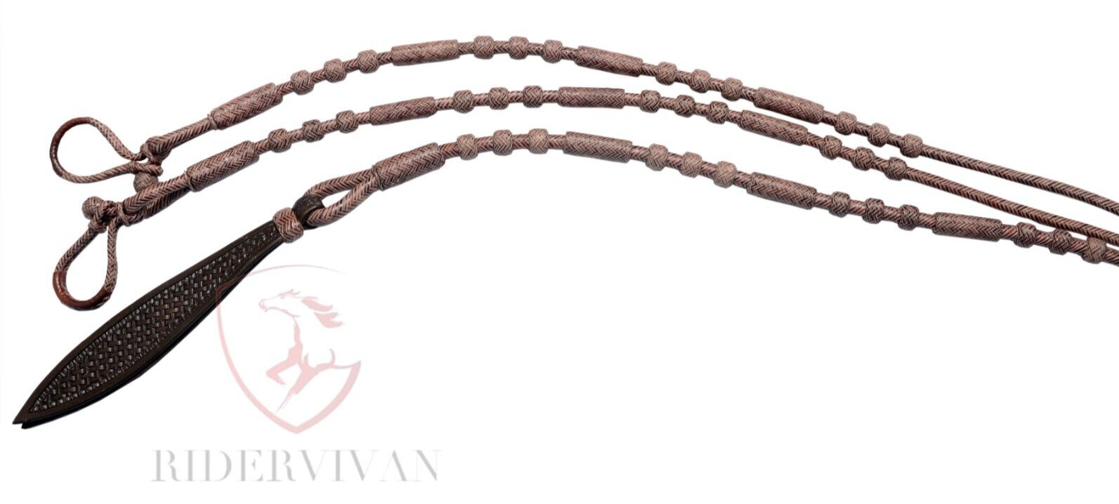 Romal Reins Chestnut Cherry,20 plait Romel Reins Oklahoma Style,55" Romal Reins,
