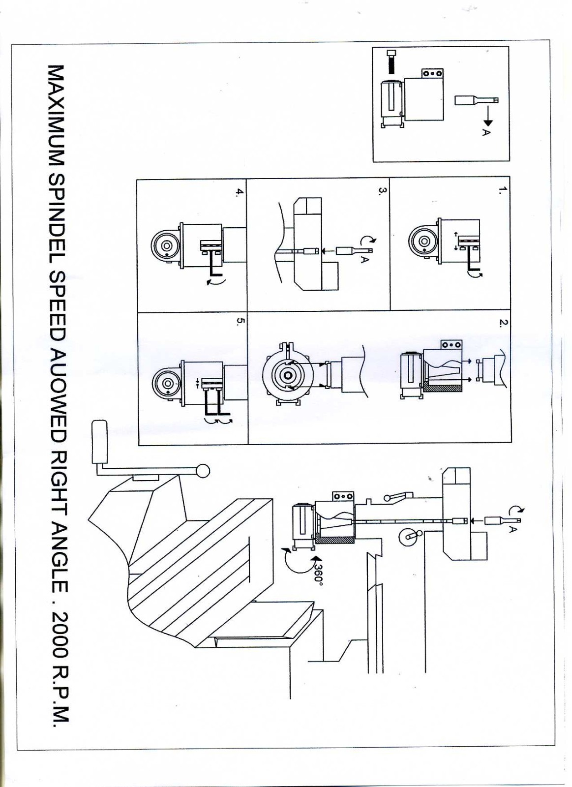 R8 RIGHT ANGLE MILLING ATTACHMENT COMPLETE SET 1-541-110 NEW OLD STOCK